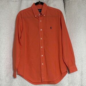 Ralph Lauren Men’s Classic Fit Shirt Orange Plaid Button Up- Size 15 1/2~(32/33)